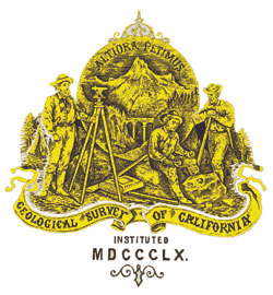 Vintage emblem of the Geological Survey of California