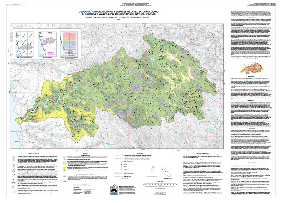 Thumbnail image: map of Albion River watershed