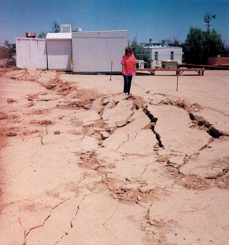 Main trace of Johnson Valley fault at the Country Gospel Church.