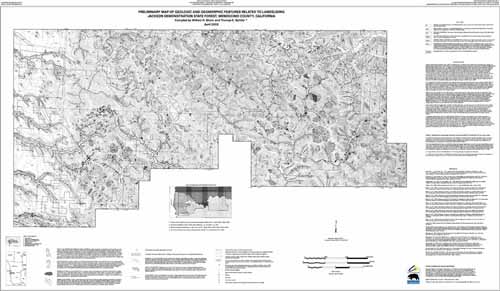Thumbnail image of Geologic and Geomorphic map, black and white version