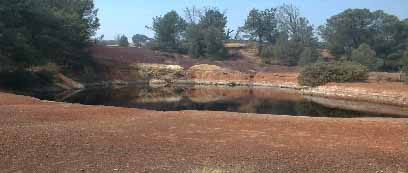 Spenceville Mine with acidic water