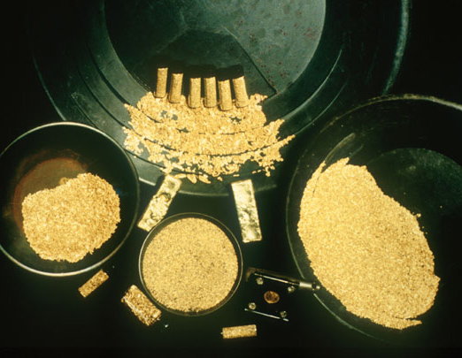 Gold Pans and Placer Gold - image by Max Flanery