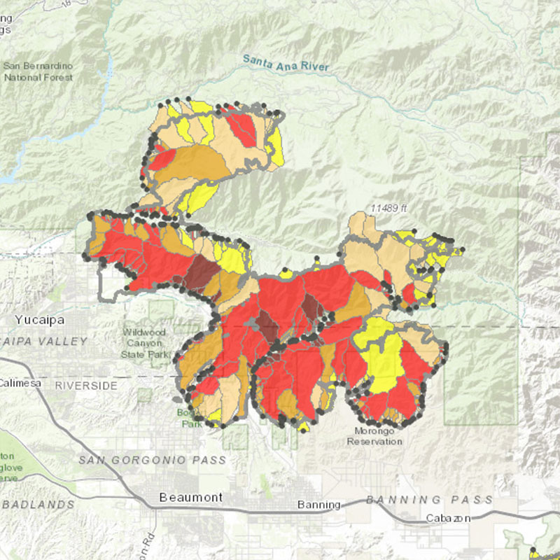 Map of the burn area.