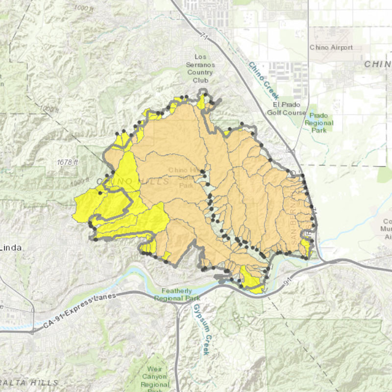 Map of the burn area.