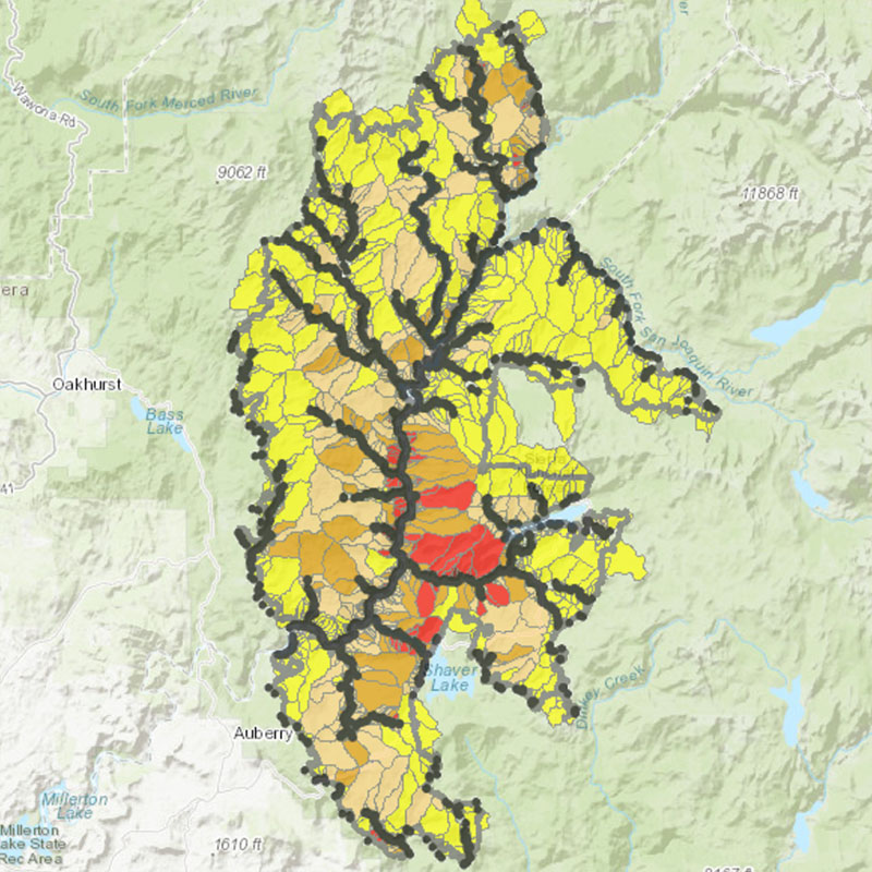 Map of the burn area.