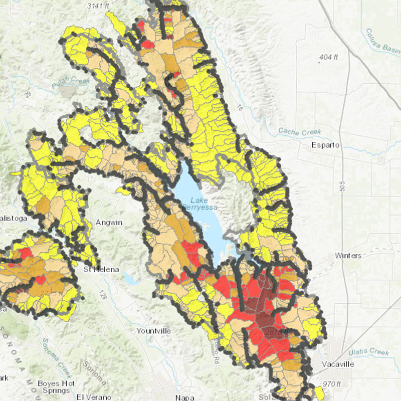 Map of the burn area.