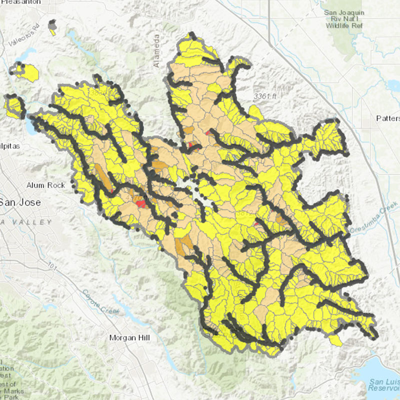 Map of the burn area.