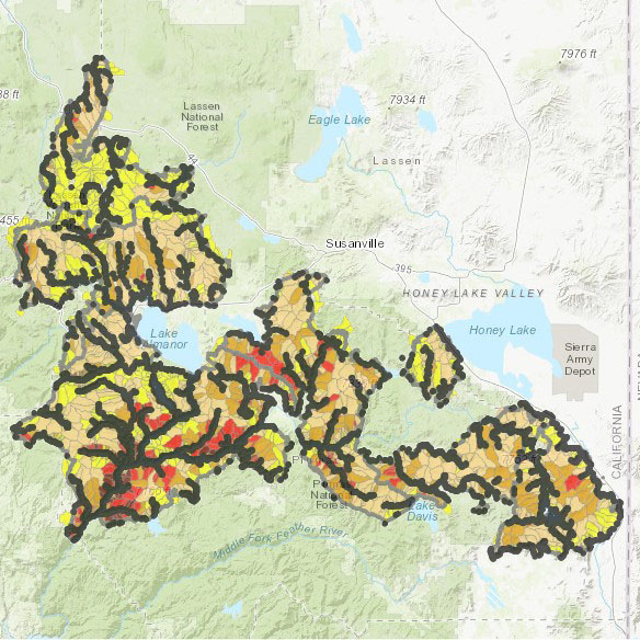 Map of the burn area.