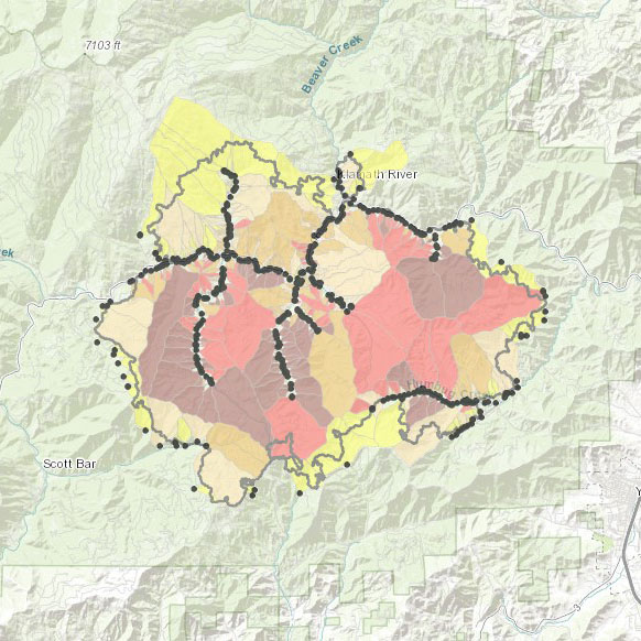 Map of the burn area.