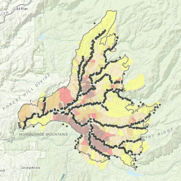 Map of the burn area.