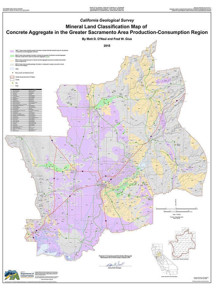Preview of SR 245 Plate 1, map of the Greater Sacramento Area Production-Consumption Region.