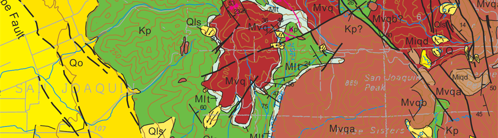 Segment of a typical geologic map