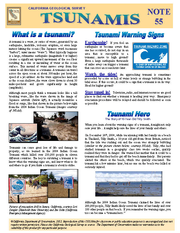 Tsunami Educational Materials And FAQs
