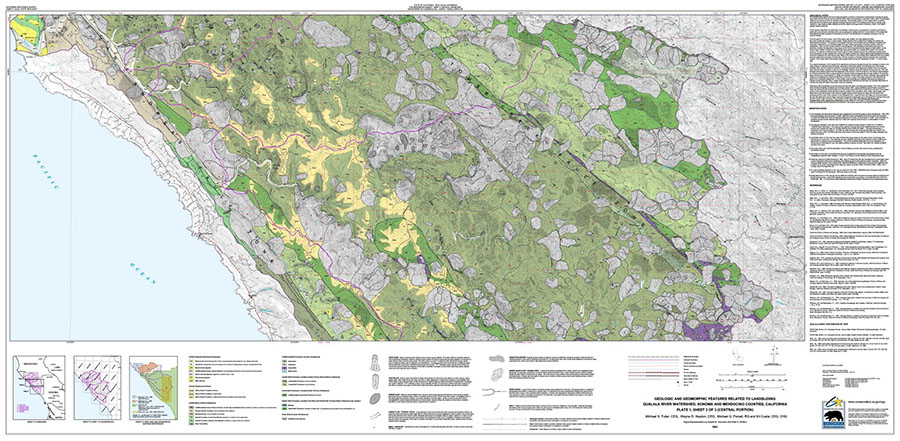 Thumbnail image: map of central Gualala River watershed