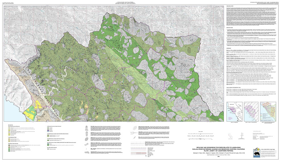 Thumbnail image: map of north Gualala River watershed