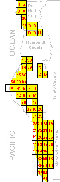 7.5 quad map index of the north coast region