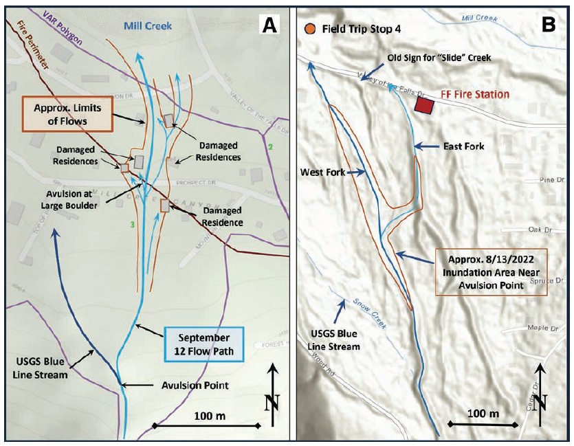 Map of an inundated area.