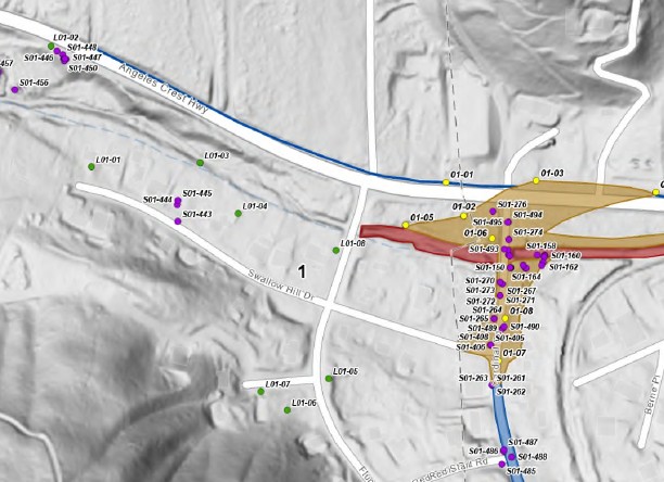 Map of an inundated area.