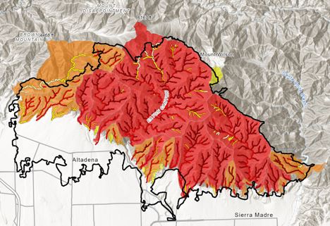 Map of the burn area.