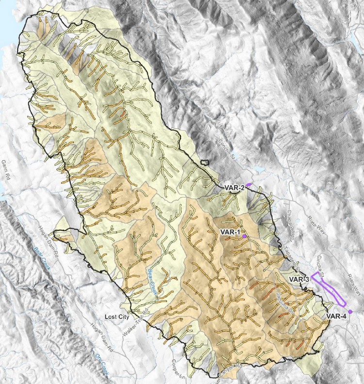 Map of the burn area.
