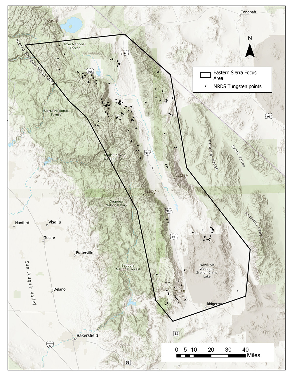 Eastern Sierra Geochemical Reconnaissance map.