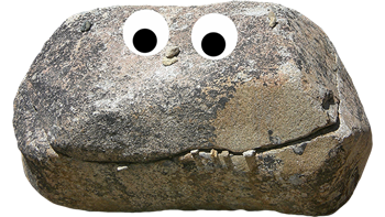 A friendly-looking rock.