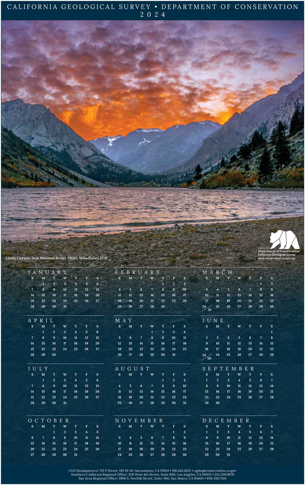 Thumbnail image of the CGS calendar vertical version