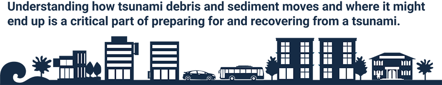 Understanding how tsunami debris and sediment moves and where it might end up is a critical part of preparing for and recovery from a tsunami.