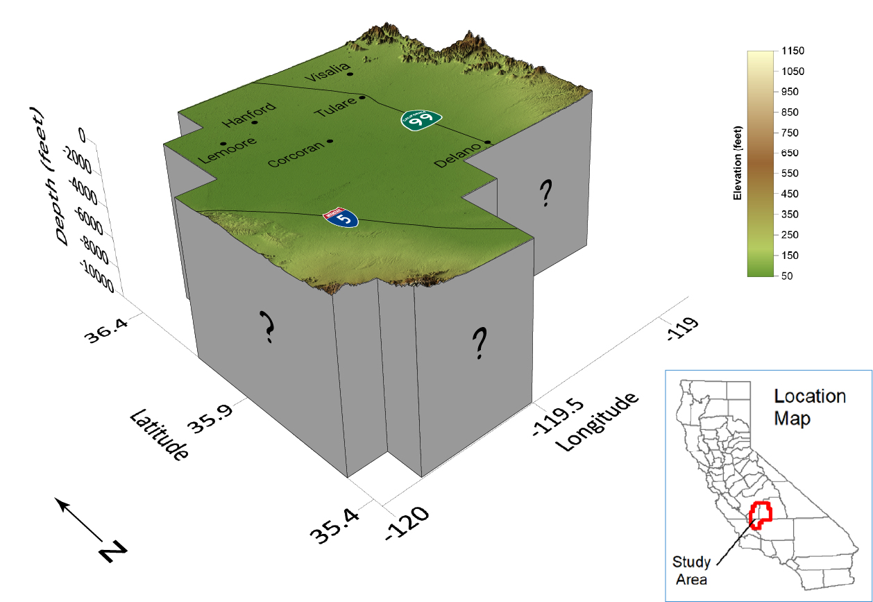 3 D geological modeling oblique block diagram