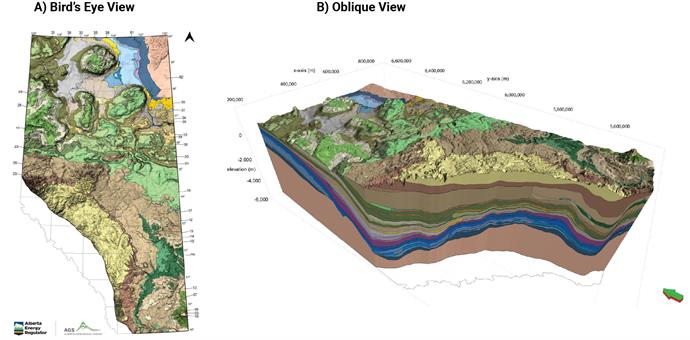 regional scale subsurface geologic model.