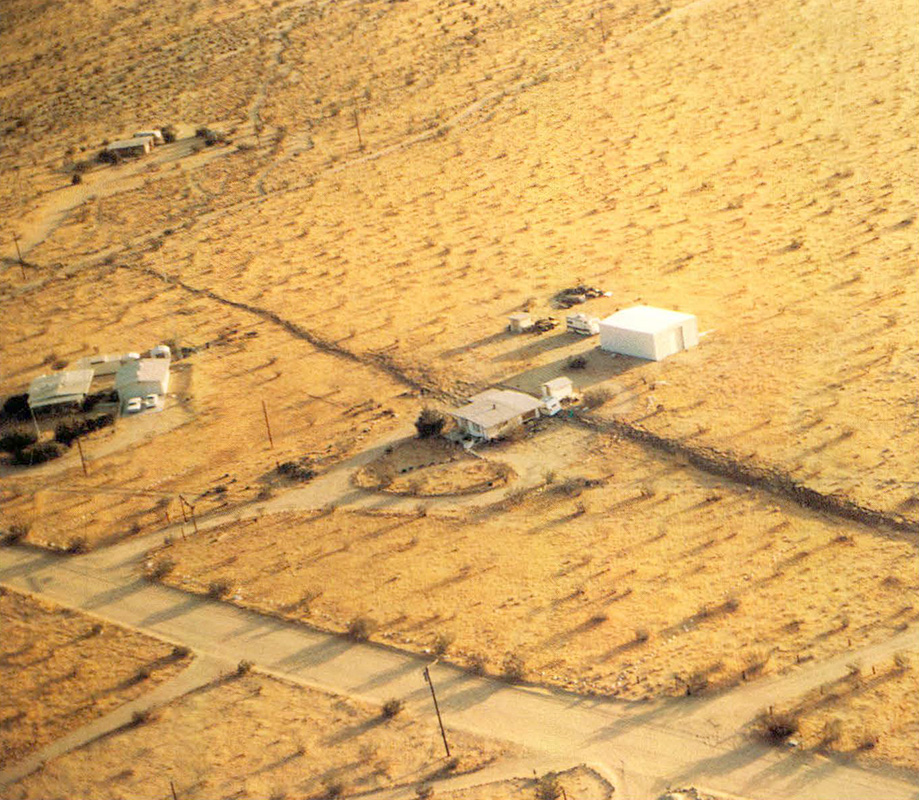 Surface rupture on unnamed fault in Homestead Valley.
