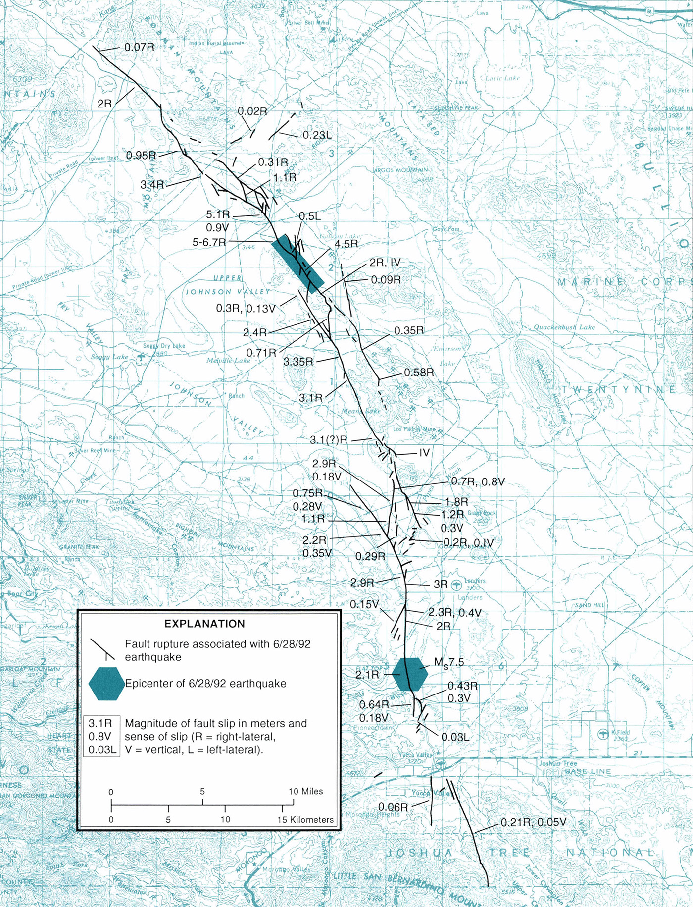Figure B-2. Surface faulting associated with the 1992 Landers earthquake.