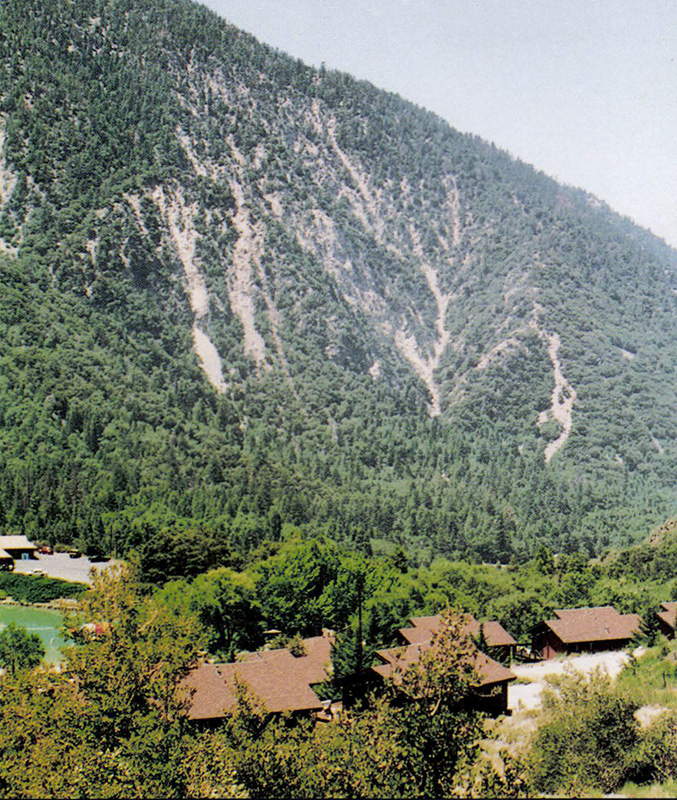 4. Looking southwest across Mill Creek Canyon near the community of Forest Falls.