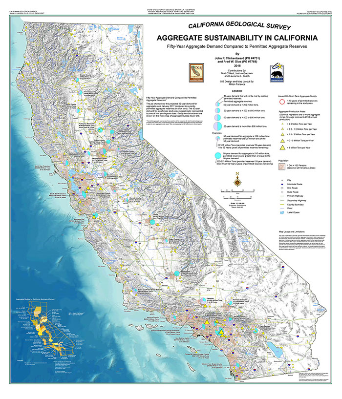 Preview of Map Sheet 52, Aggregate Sustainability in California.