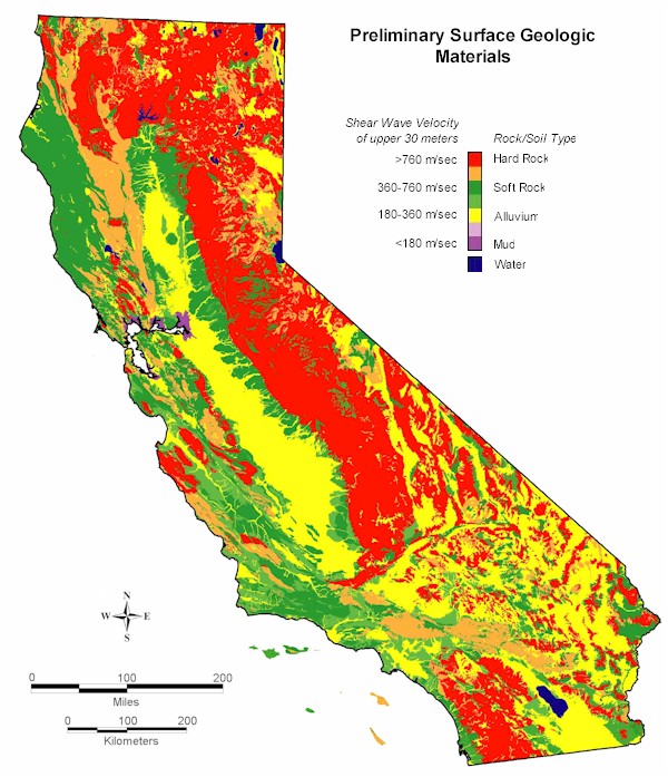 California Surface Geology Materials